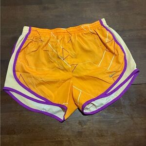Nike Tempo Orange and Purple Athletic Shorts Retro Design